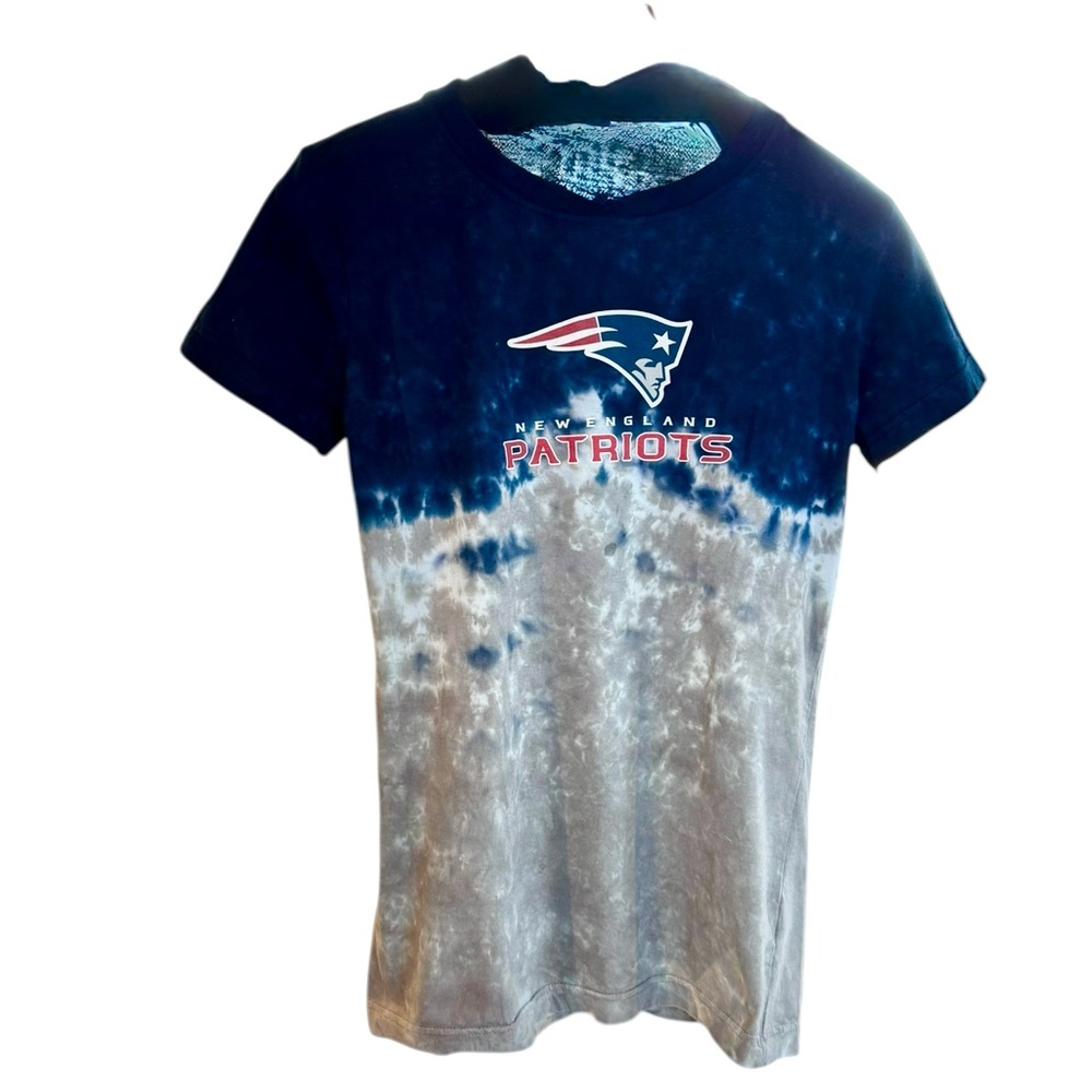 New England Patriots Blokecore T shirt NFL Team Apparel Navy Blue Red Large